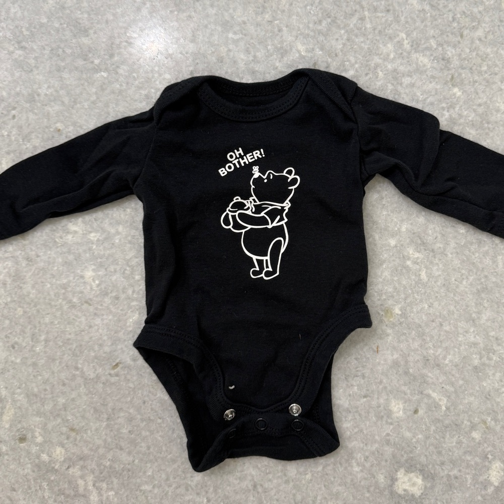 Disney Black and White Winnie the Pooh Bodysuit